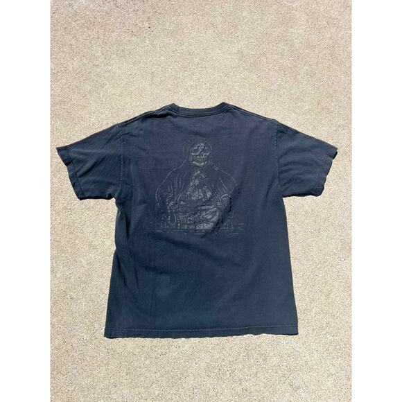 Sketchy Tank Original Shirt Men Sz Large Black Black Printed Cotton Graphic Tee - Picture 5 of 6